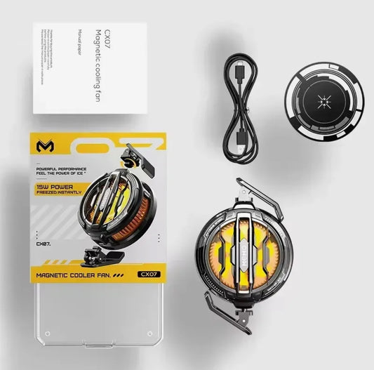 MEMO CX07 Magnetic Phone Cooler Fan | Gaming Radiator Cooling Fan for Mobile | USB Cold Wind Fan for PUBG & Gaming | Silent & Fast Cooling Mobile Cooler