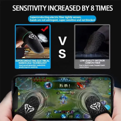 Touch screen Fingers sleeve for mobile gaming anti skid breathable thumb glove for PUBG and free fire or other game