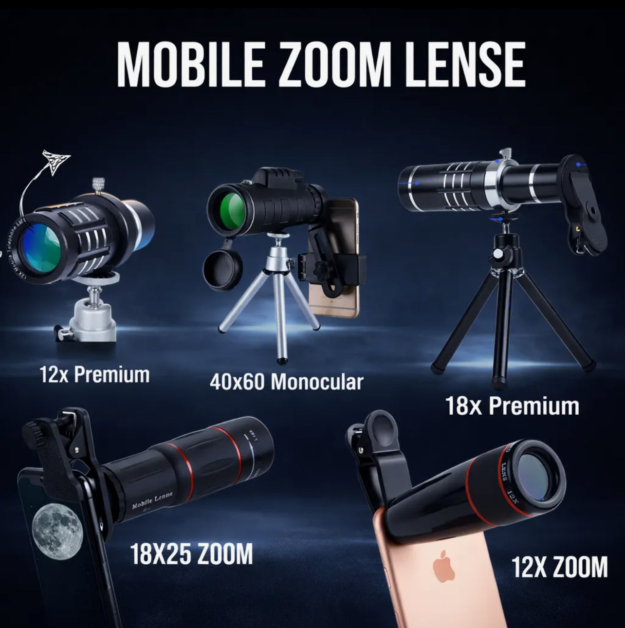 Stylish 8x18X Zoom lens for Mobile Universal lens for all mobile best for zooming videos and best quality pictures