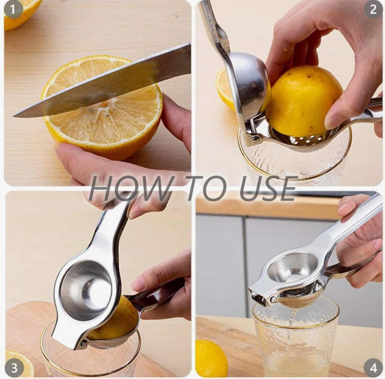 Stainless Steel Lemon Squeezer Hand Press Juicer for Lemons Oranges And Citrus Fruit Kitchen Tool