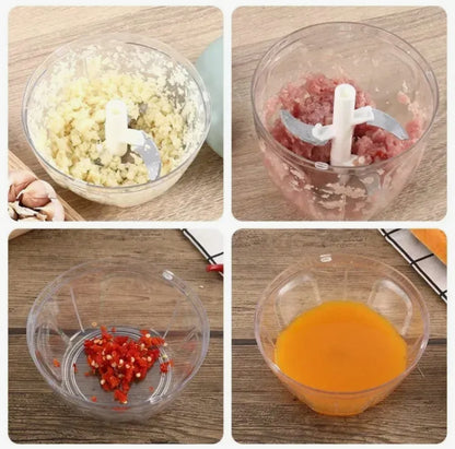 Multifunction Hand Pull Speedy Chopper Turbo Cutter Nicer Dicer Plus Vegetable Cutter/Chopper/Mincer/Mixer/Blender/Shredder to Chop Fruits Meat Onions/Nuts/Ginger/Herbs/Garlics