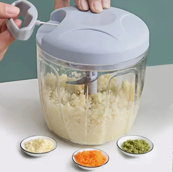 Multifunction Hand Pull Speedy Chopper Turbo Cutter Nicer Dicer Plus Vegetable Cutter/Chopper/Mincer/Mixer/Blender/Shredder to Chop Fruits Meat Onions/Nuts/Ginger/Herbs/Garlics