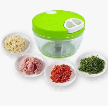 Multifunction Hand Pull Speedy Chopper Turbo Cutter Nicer Dicer Plus Vegetable Cutter/Chopper/Mincer/Mixer/Blender/Shredder to Chop Fruits Meat Onions/Nuts/Ginger/Herbs/Garlics