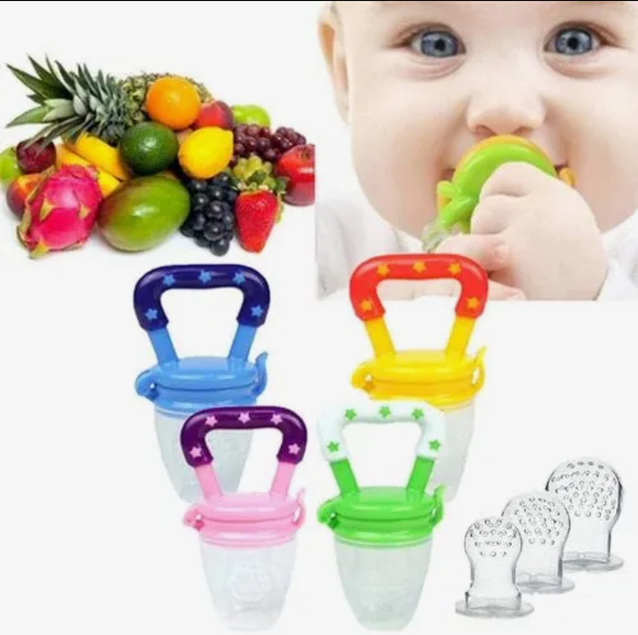 Baby Fruit Pacifier, Best Soother, Fresh Feeder Soft Teether Chosni Quality Feeder and High Quality Nip discription