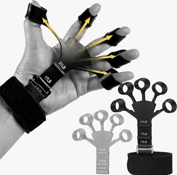 Finger Gripper - Guitar Finger Exerciser Hand Strengthener Hand Trainer - Hand Gripper - Exercise Tool - Silicone Made Strong Body Building - Grip training equipment