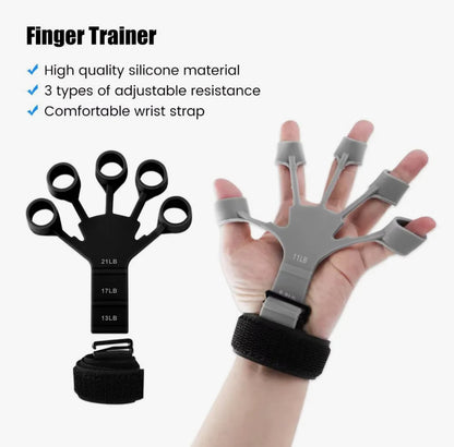 Finger Gripper - Guitar Finger Exerciser Hand Strengthener Hand Trainer - Hand Gripper - Exercise Tool - Silicone Made Strong Body Building - Grip training equipment