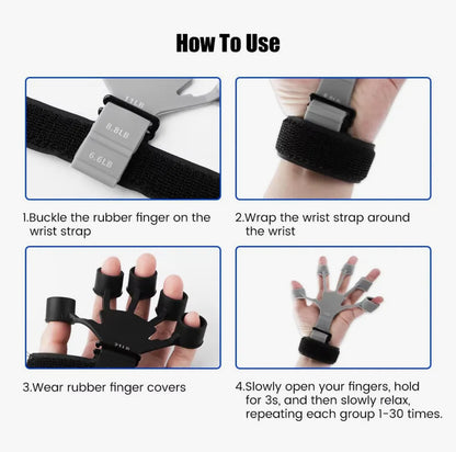 Finger Gripper - Guitar Finger Exerciser Hand Strengthener Hand Trainer - Hand Gripper - Exercise Tool - Silicone Made Strong Body Building - Grip training equipment