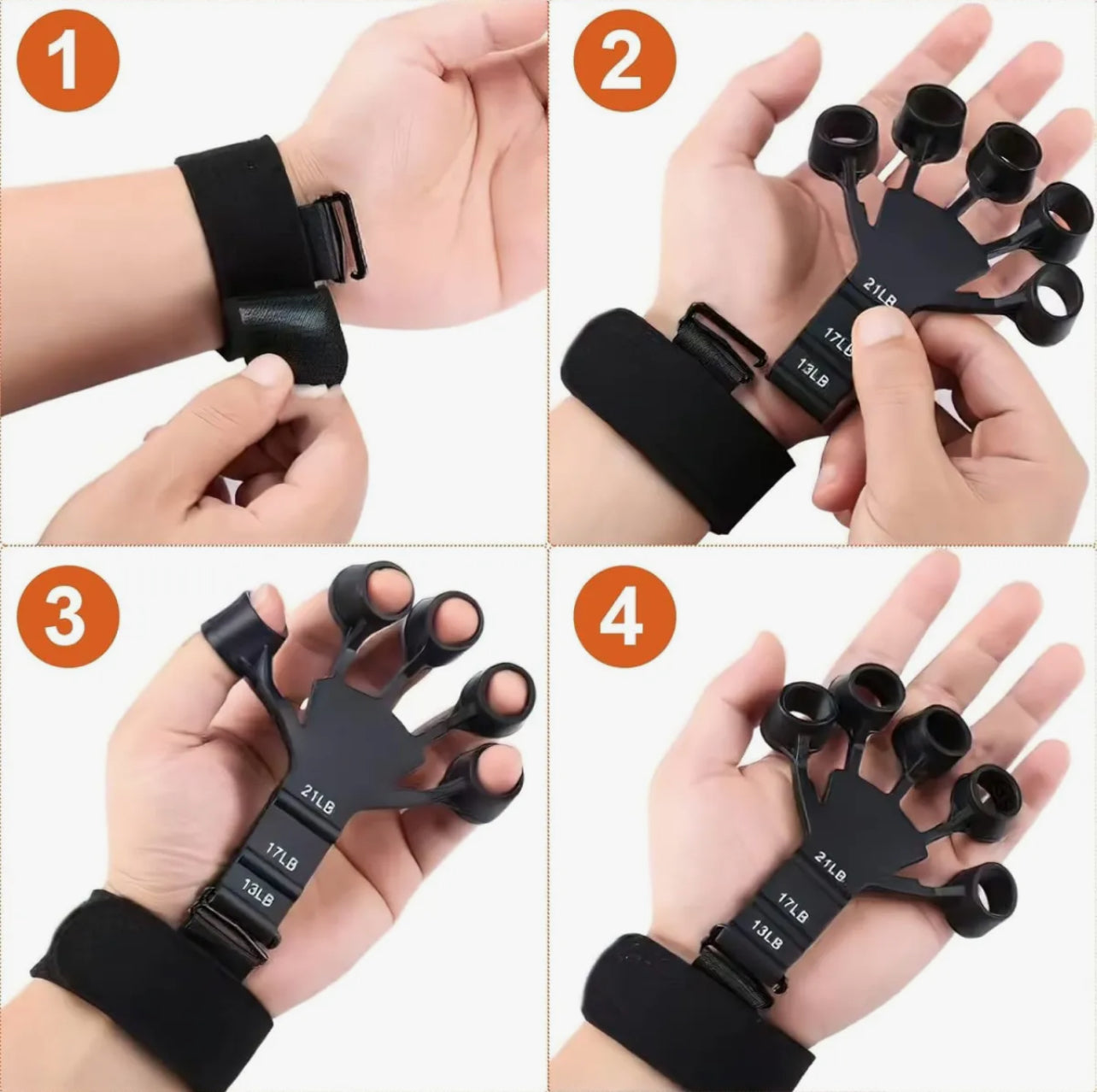 Finger Gripper - Guitar Finger Exerciser Hand Strengthener Hand Trainer - Hand Gripper - Exercise Tool - Silicone Made Strong Body Building - Grip training equipment