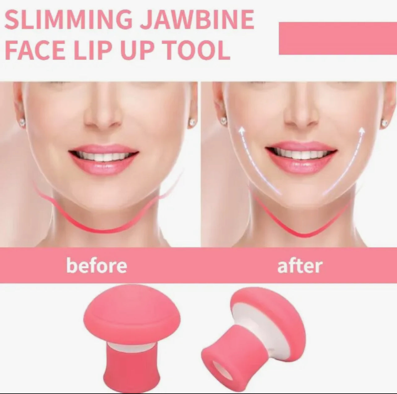 V Shape Face Slimming Tool Exerciser Facial Mouth Jaw Line Exercise Tool - Double Chin Mouth Muscle Tightener