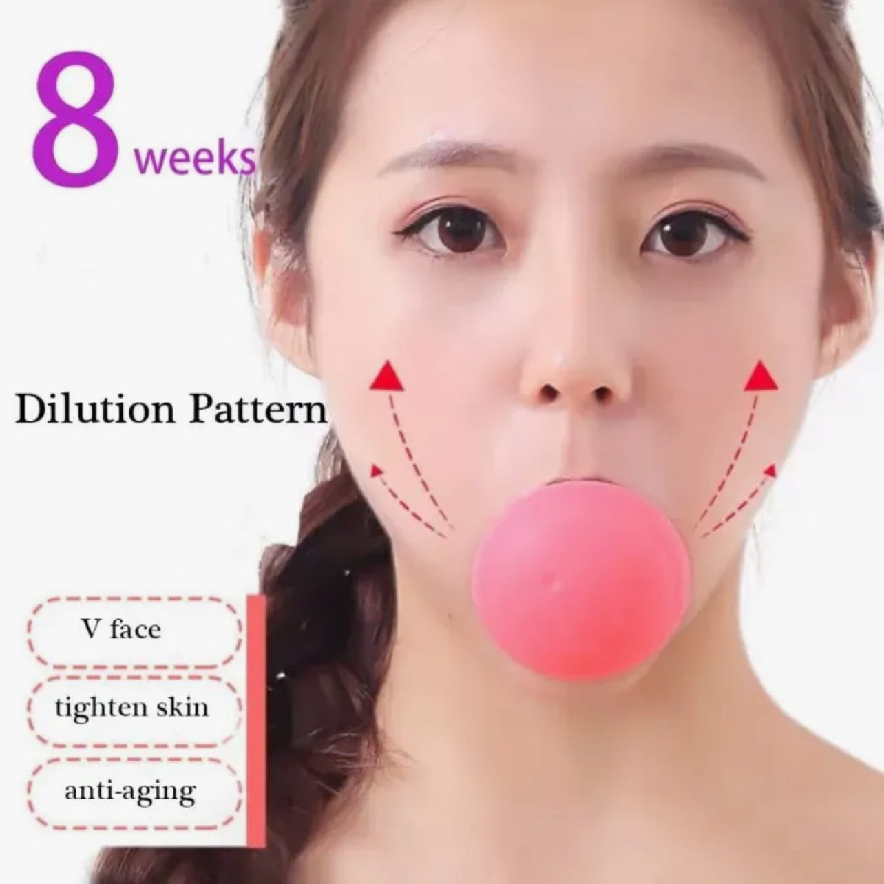V Shape Face Slimming Tool Exerciser Facial Mouth Jaw Line Exercise Tool - Double Chin Mouth Muscle Tightener