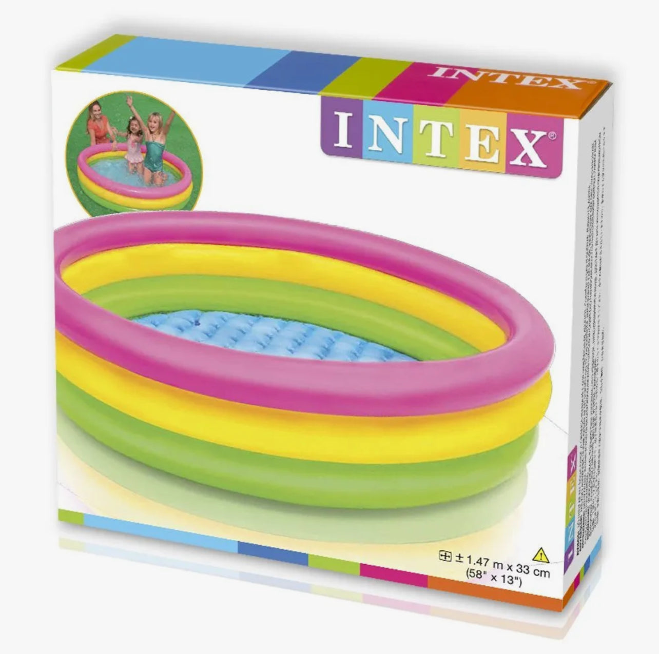 INTEX - Sunset Glow Baby Pool For Kids Inflatable Kids Bath Tub For Children